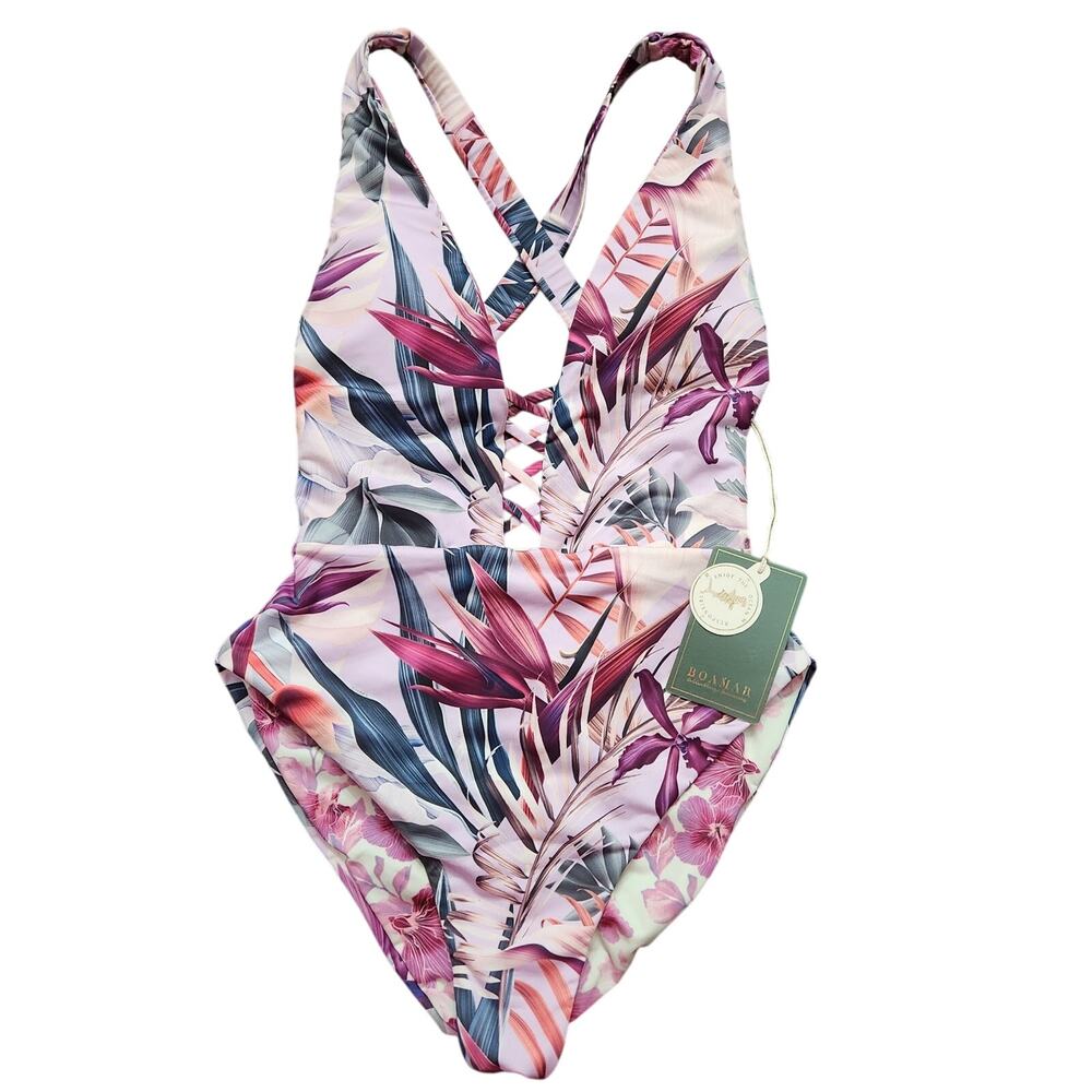 NWT Boamar Samba Tropical One Piece Swimsuit Size Small